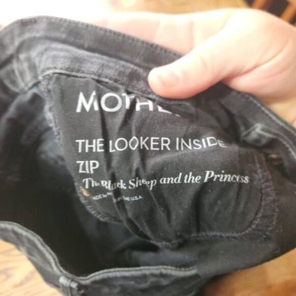 MOTHER The Black Sheep and the Princess The Looker Inside Zip Ankle Jeans sz 25 - Picture 4 of 6